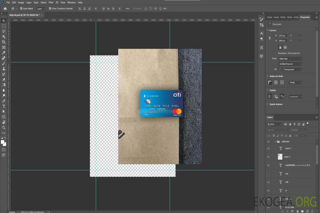 USA Citibank MasterCard photolook recto template USA Citibank MasterCard photolook recto template